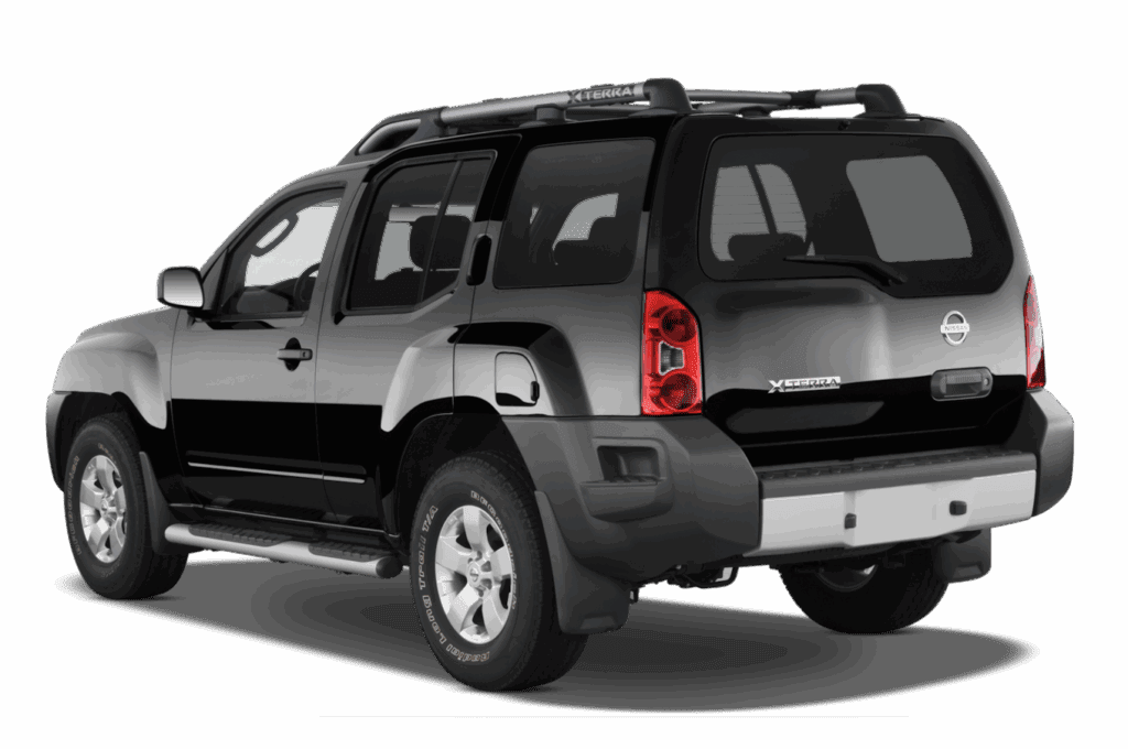 black nissan xterra rear view